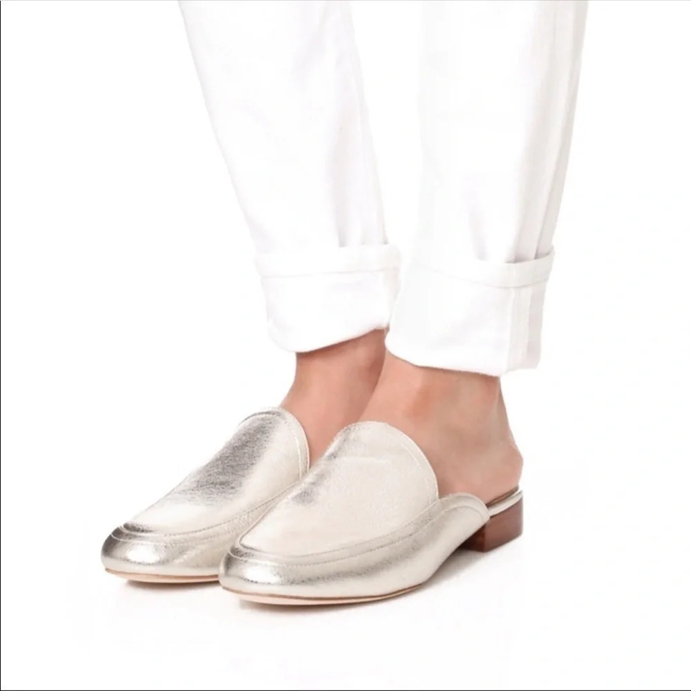 Joie | Delaney Gold Mules Flats